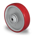 Točak Ø100 mm, poliamid (siv), poliuretan (crven), kuglični ležaj, nosivost 150 kg