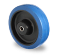 Točak Ø160 mm, poliamid (crn), elastična guma (plava), kuglični ležaj 6204, nosivost 300 kg