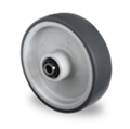 Točak Ø125 mm, polipropilen (siv), termoplastična guma (siva), kuglični ležaj, nosivost 135 kg